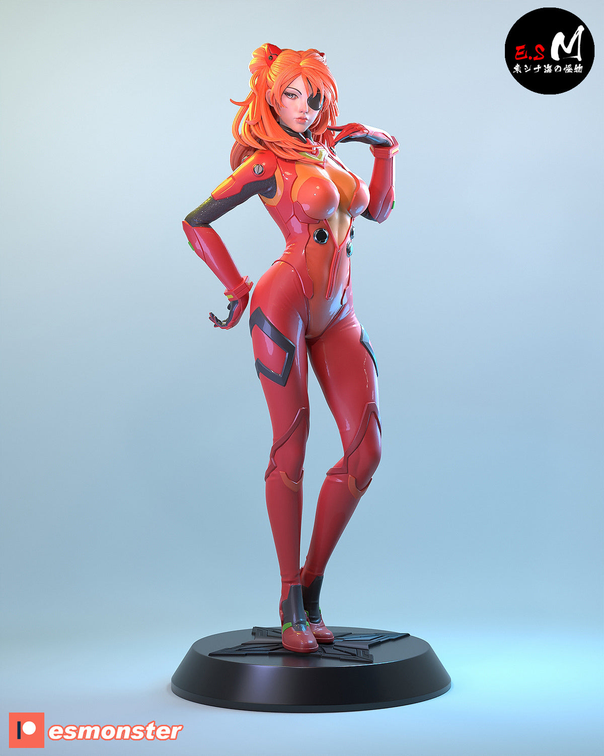 Asuka Style Evangelion Relaxed Unpainted Resin Garage Kit (1/6-1/12)