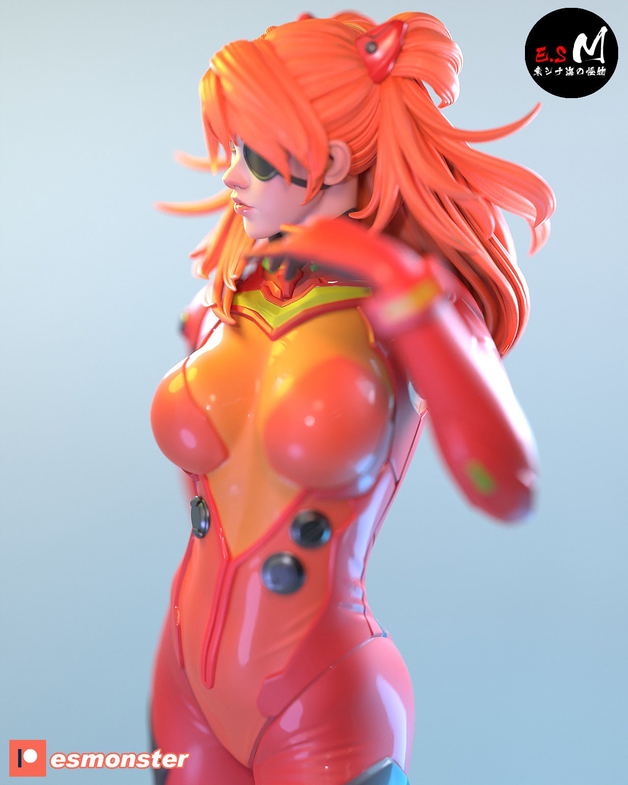 Asuka Style Evangelion Relaxed Unpainted Resin Garage Kit (1/6-1/12)