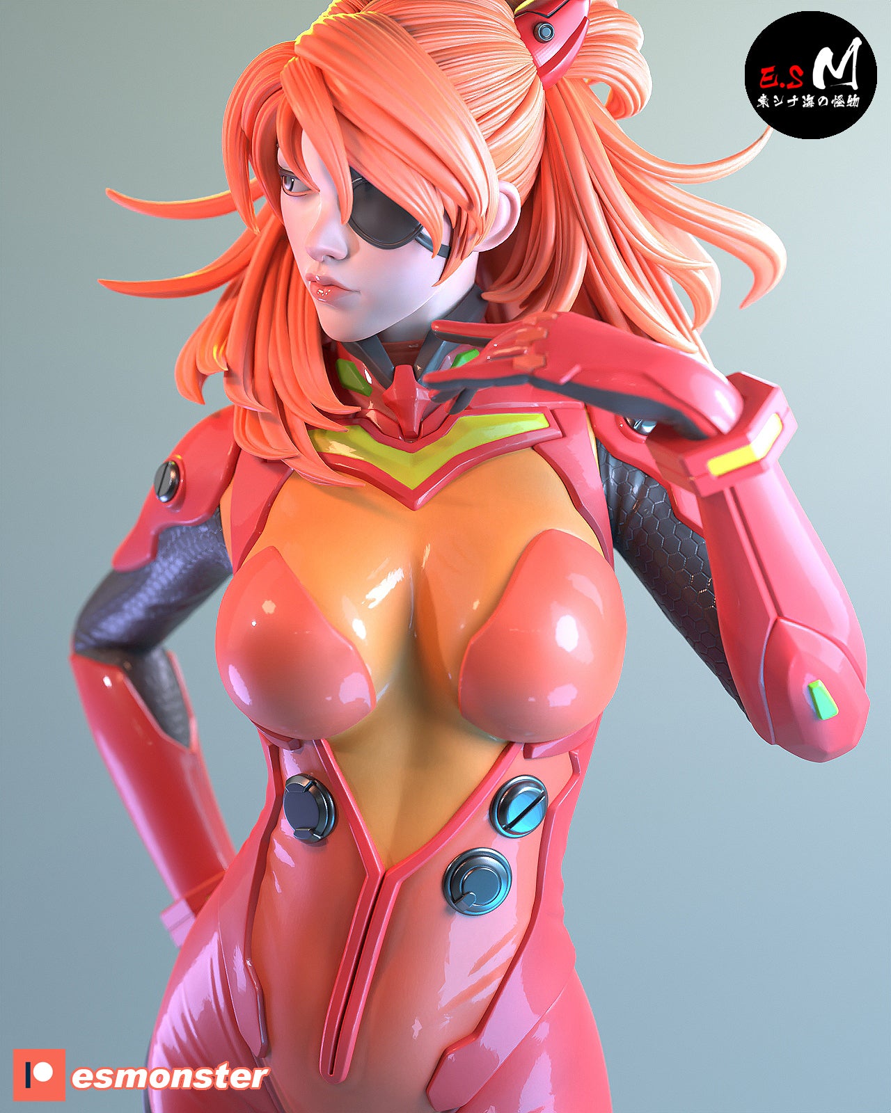 Asuka Style Evangelion Relaxed Unpainted Resin Garage Kit (1/6-1/12)