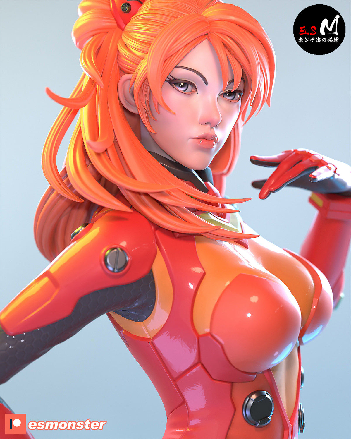 Asuka Style Evangelion Relaxed Unpainted Resin Garage Kit (1/6-1/12)