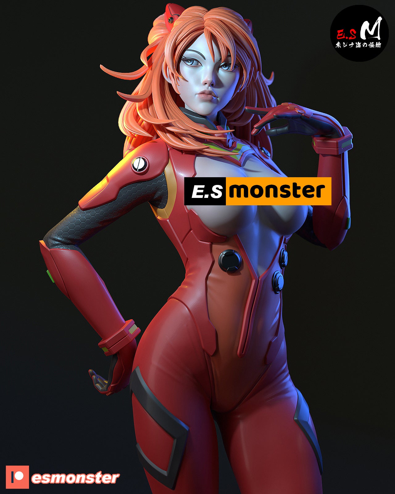 Asuka Style Evangelion Relaxed Unpainted Resin Garage Kit (1/6-1/12)