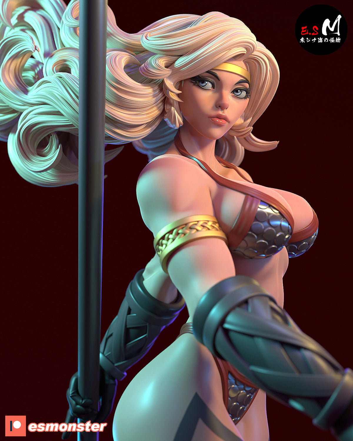 Amazon Style Dragon's Crown Unpainted Resin Garage Model Kit (1/6-1/12)