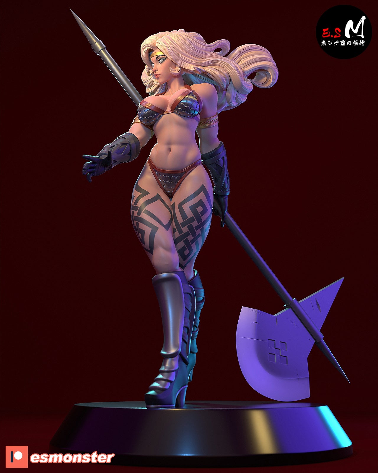 Amazon Style Dragon's Crown Unpainted Resin Garage Model Kit (1/6-1/12)
