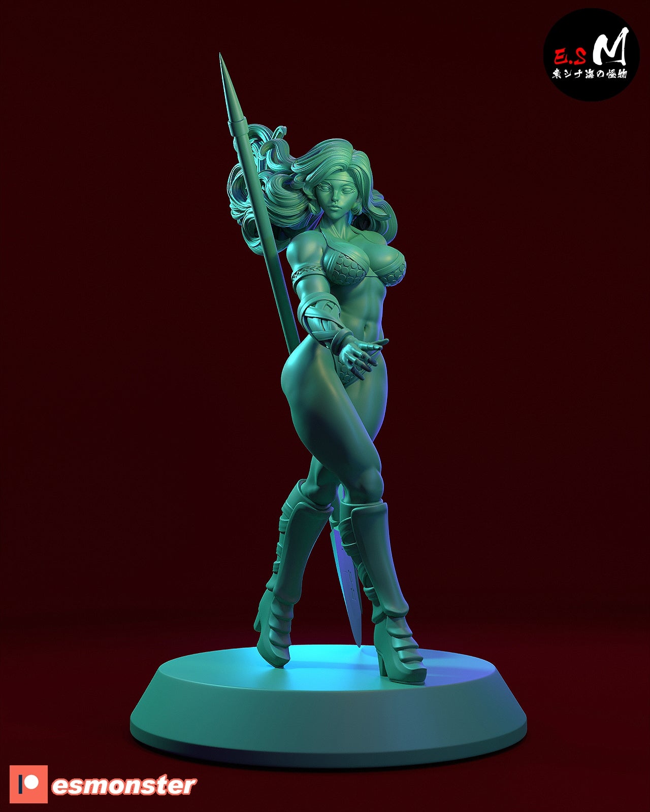 Amazon Style Dragon's Crown Unpainted Resin Garage Model Kit (1/6-1/12)