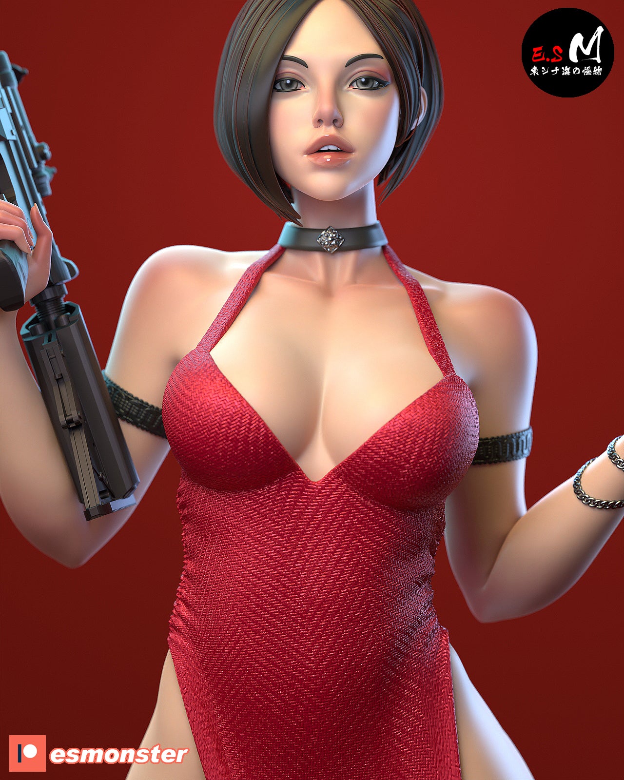 Rifle Ada Style Resident Evil Unpainted Resin Garage Model Kit (1/6-1/12)