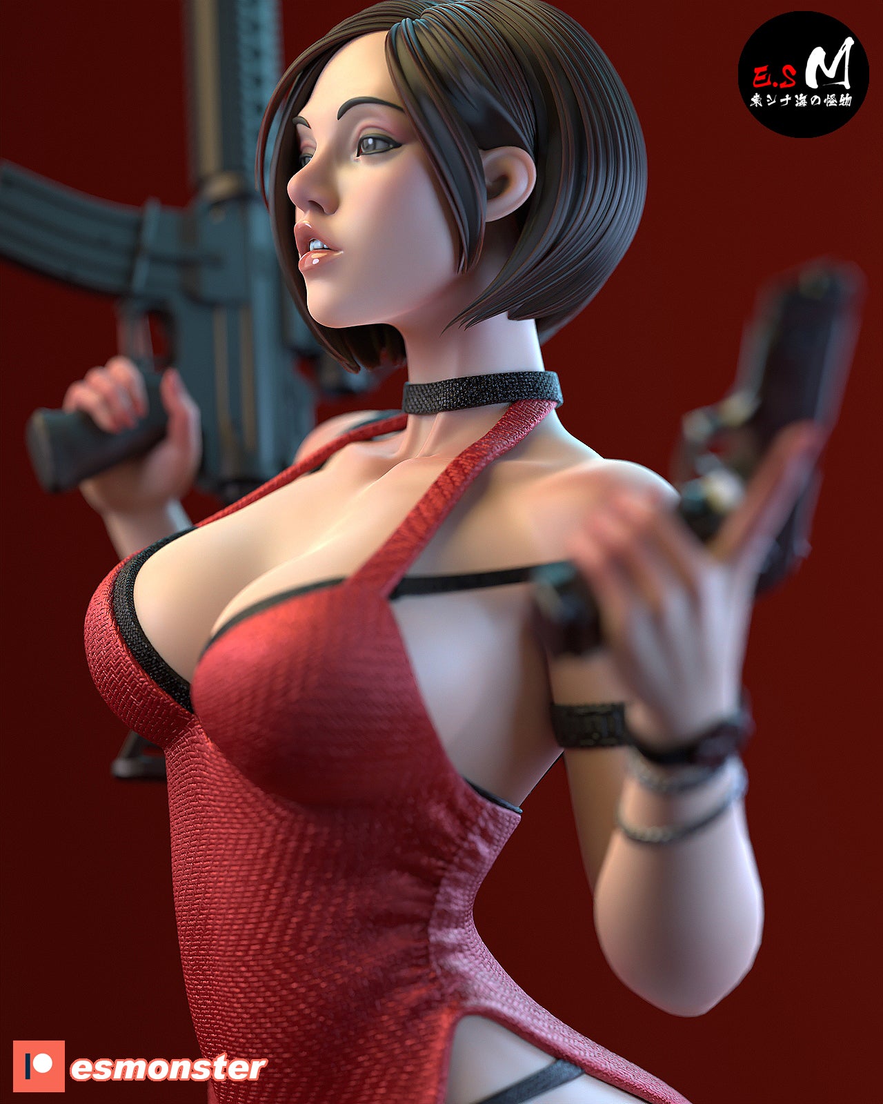 Rifle Ada Style Resident Evil Unpainted Resin Garage Model Kit (1/6-1/12)