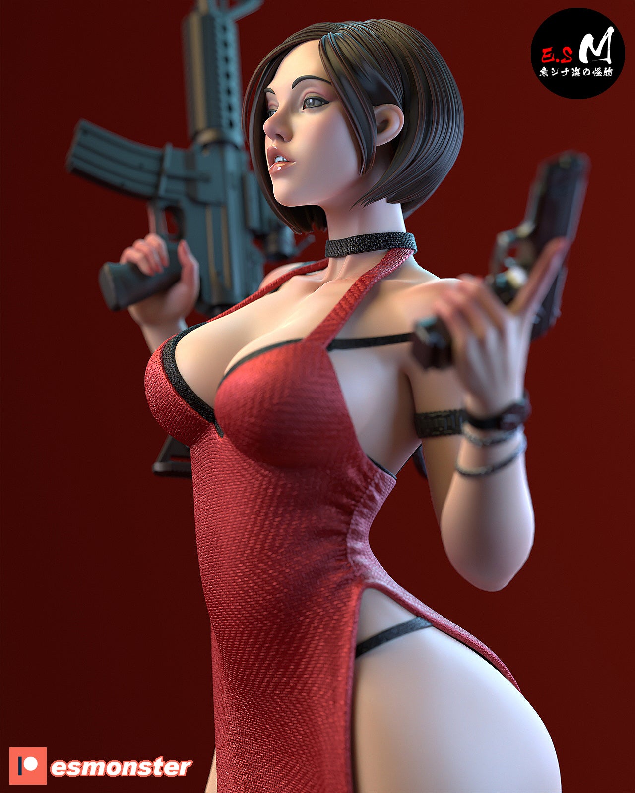 Rifle Ada Style Resident Evil Unpainted Resin Garage Model Kit (1/6-1/12)
