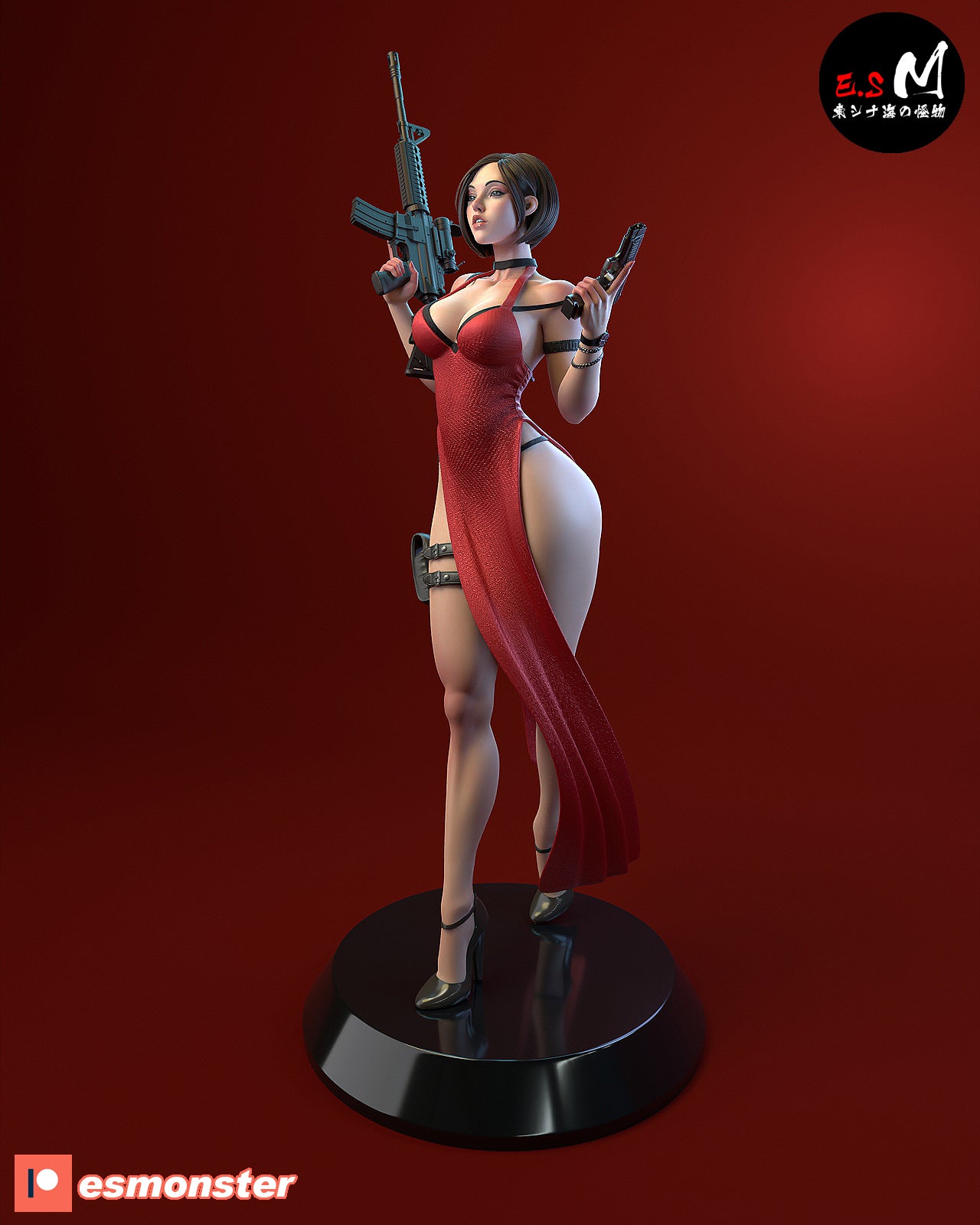Rifle Ada Style Resident Evil Unpainted Resin Garage Model Kit (1/6-1/12)