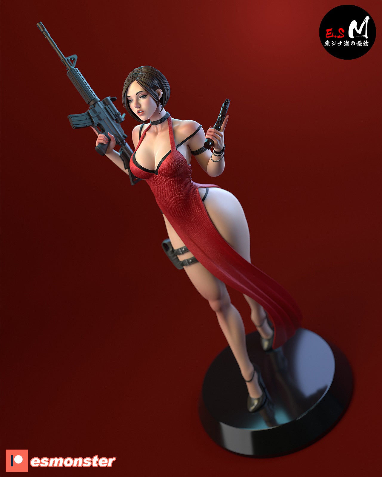 Rifle Ada Style Resident Evil Unpainted Resin Garage Model Kit (1/6-1/12)