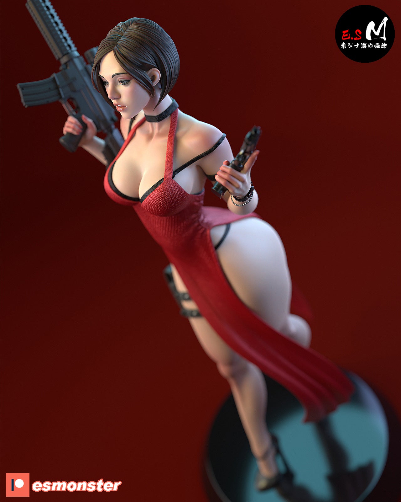 Rifle Ada Style Resident Evil Unpainted Resin Garage Model Kit (1/6-1/12)