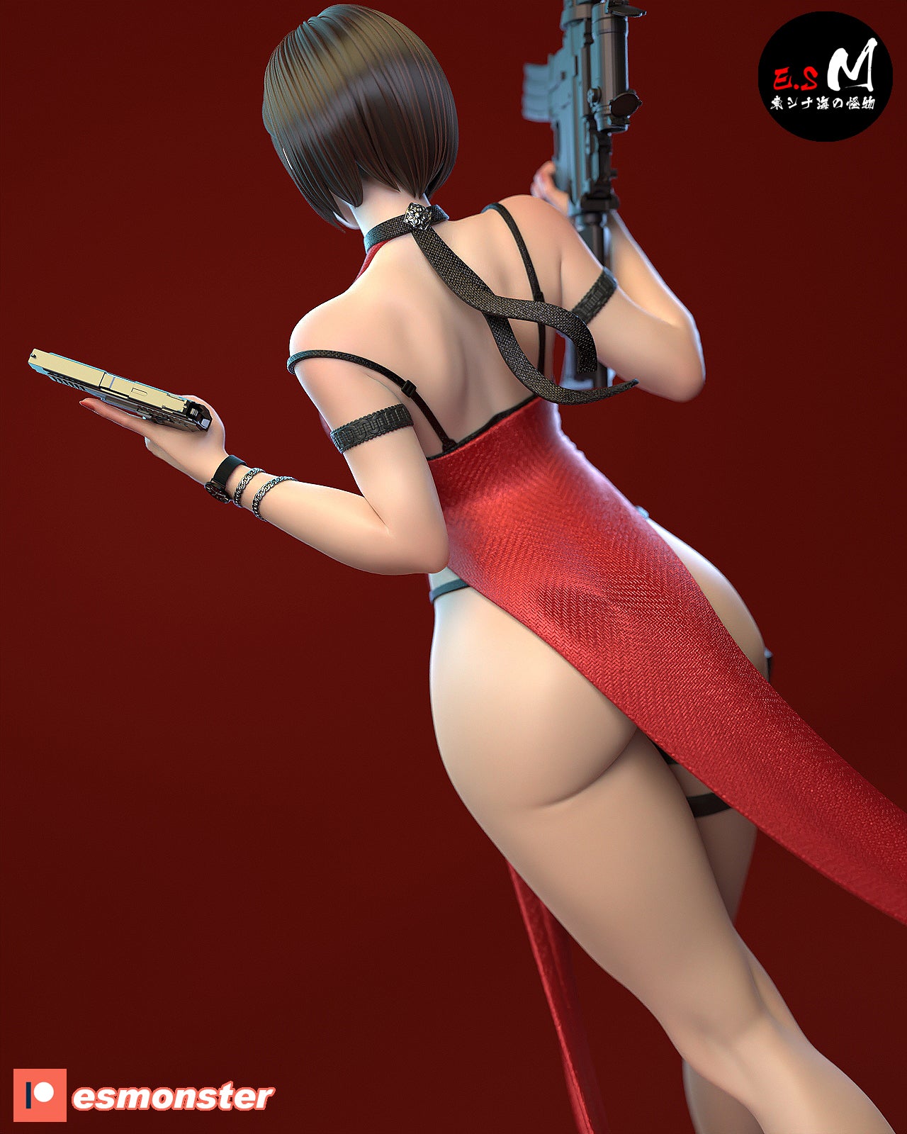 Rifle Ada Style Resident Evil Unpainted Resin Garage Model Kit (1/6-1/12)