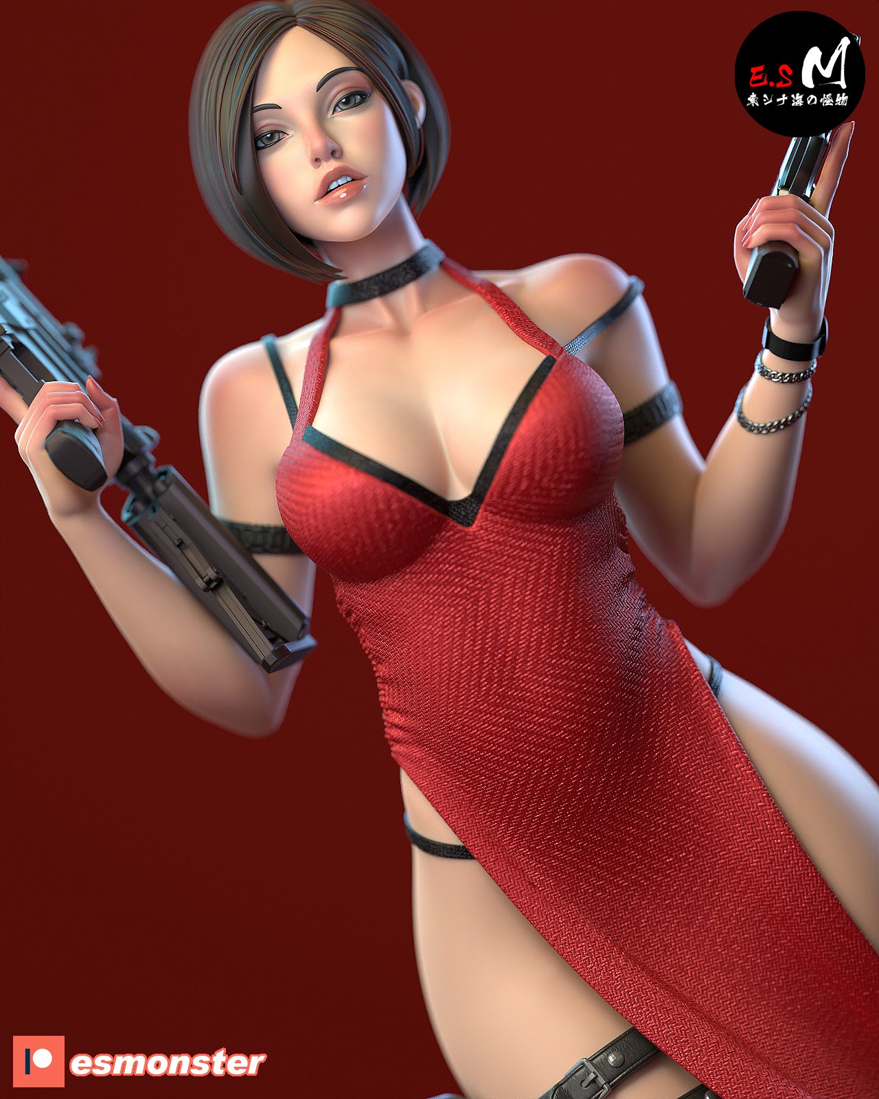 Rifle Ada Style Resident Evil Unpainted Resin Garage Model Kit (1/6-1/12)