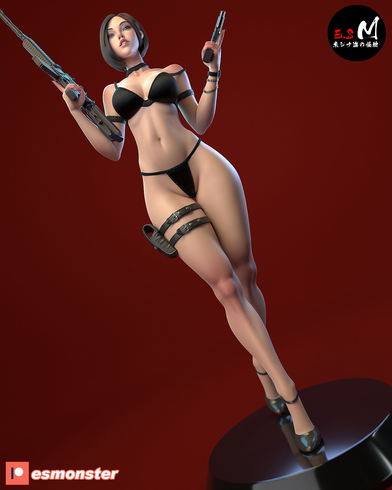 Rifle Ada Style Resident Evil Unpainted Resin Garage Model Kit (1/6-1/12)