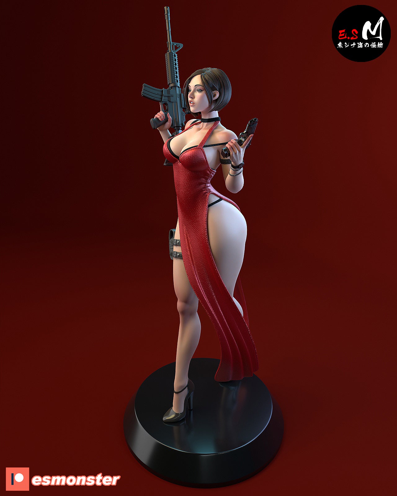 Rifle Ada Style Resident Evil Unpainted Resin Garage Model Kit (1/6-1/12)