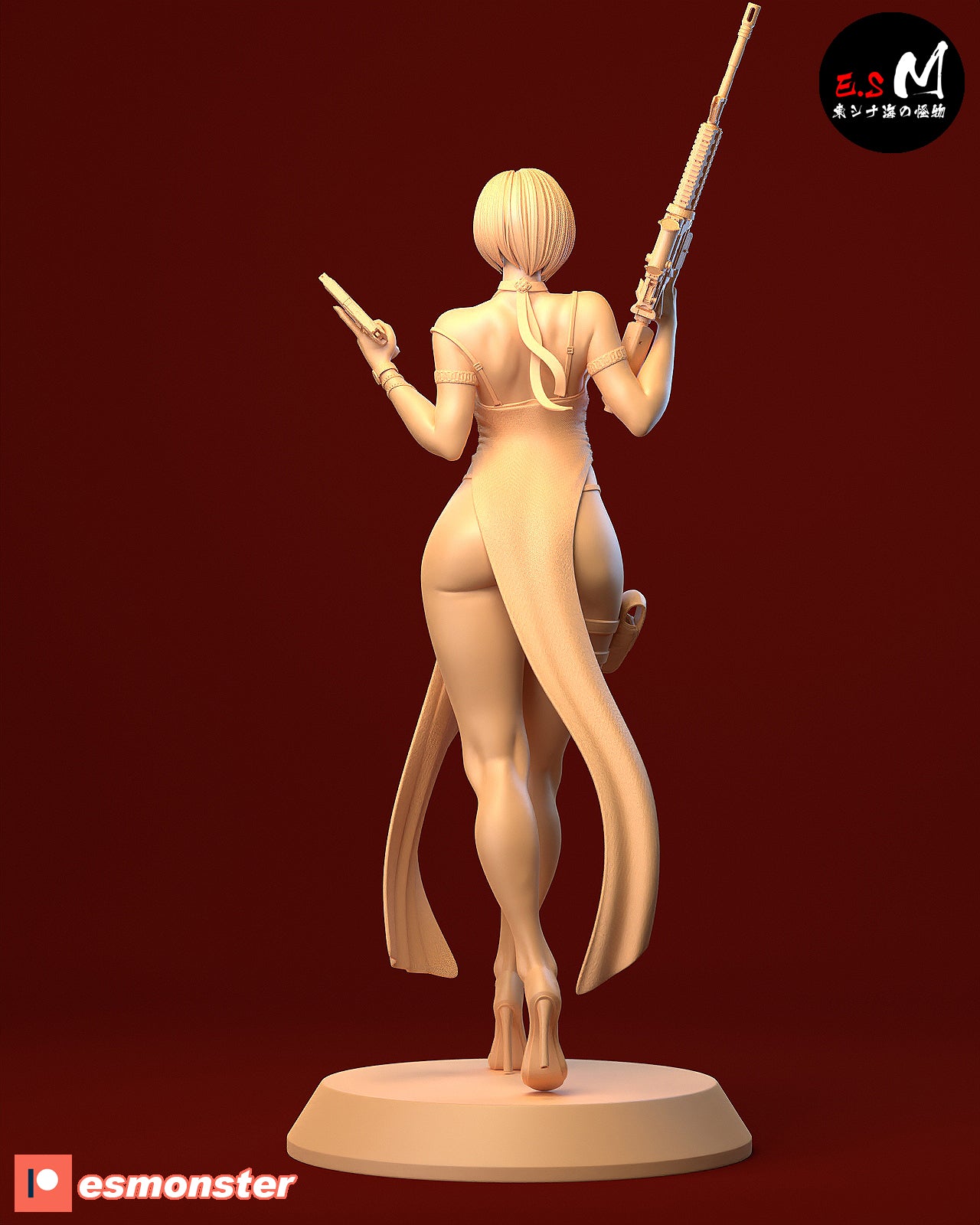 Rifle Ada Style Resident Evil Unpainted Resin Garage Model Kit (1/6-1/12)