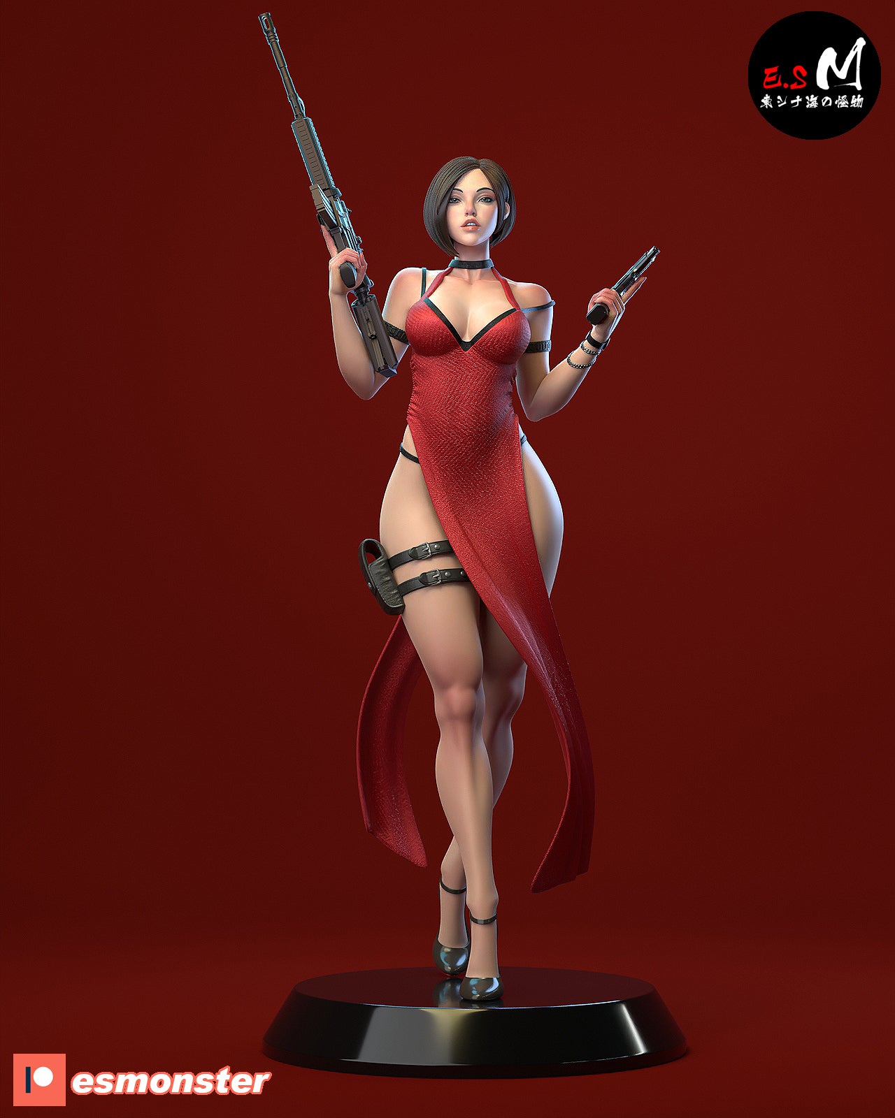Rifle Ada Style Resident Evil Unpainted Resin Garage Model Kit (1/6-1/12)