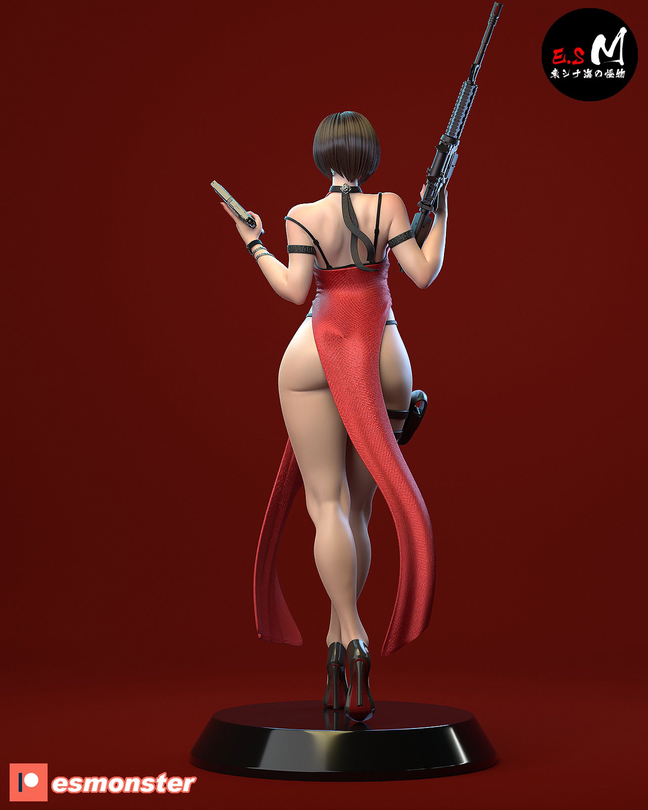 Rifle Ada Style Resident Evil Unpainted Resin Garage Model Kit (1/6-1/12)