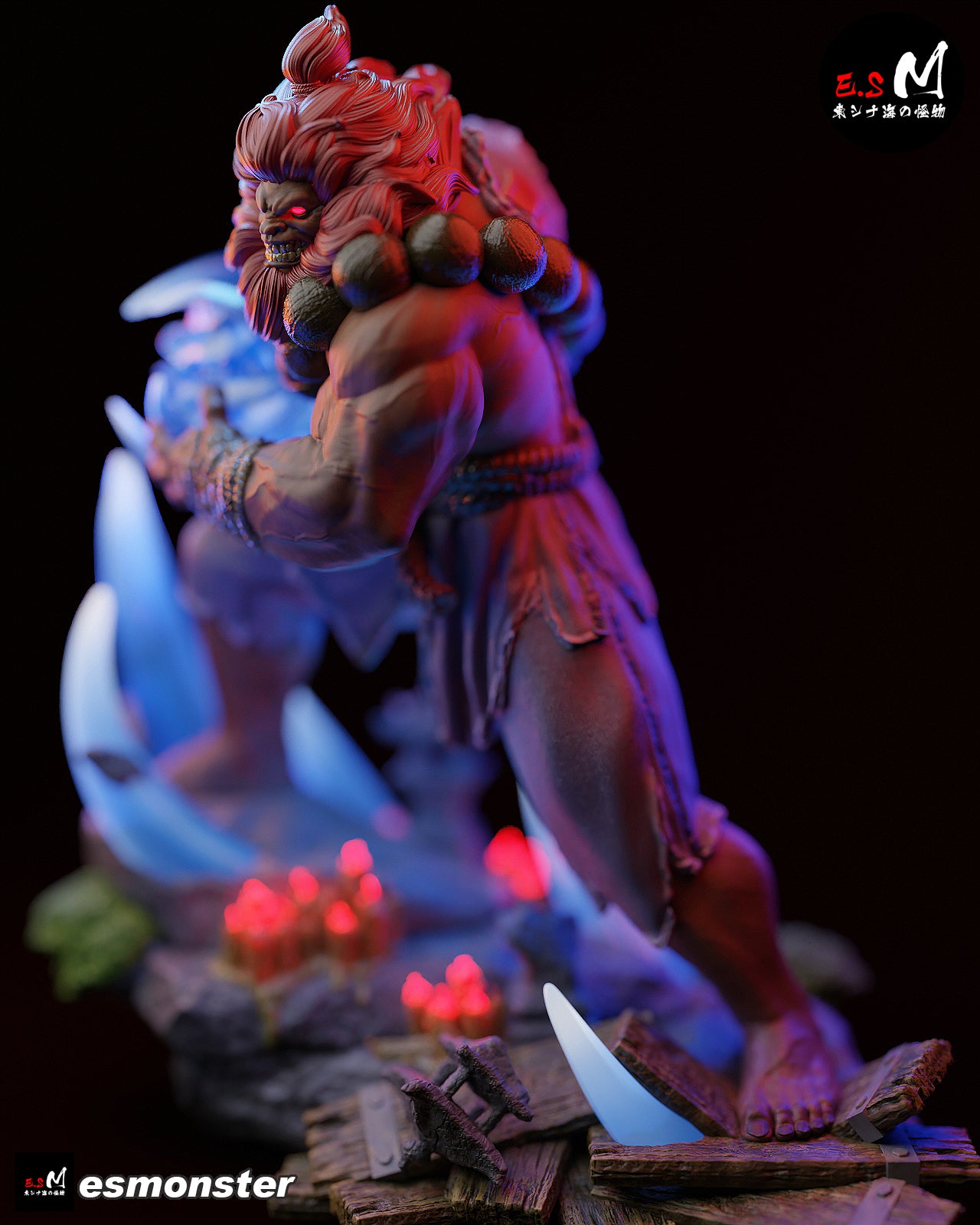 Demon Akuma Style Street Fighter Unpainted Resin Garage Kit (1/6-1/12)