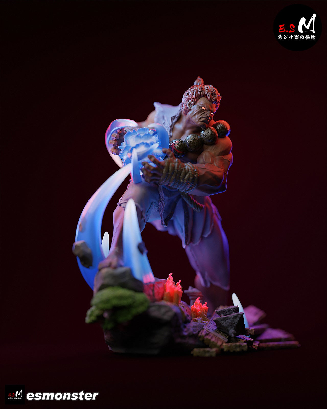Demon Akuma Style Street Fighter Unpainted Resin Garage Kit (1/6-1/12)