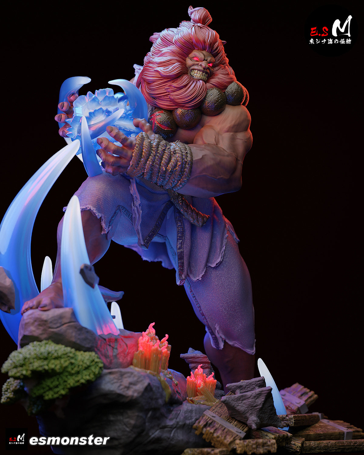 Demon Akuma Style Street Fighter Unpainted Resin Garage Kit (1/6-1/12)