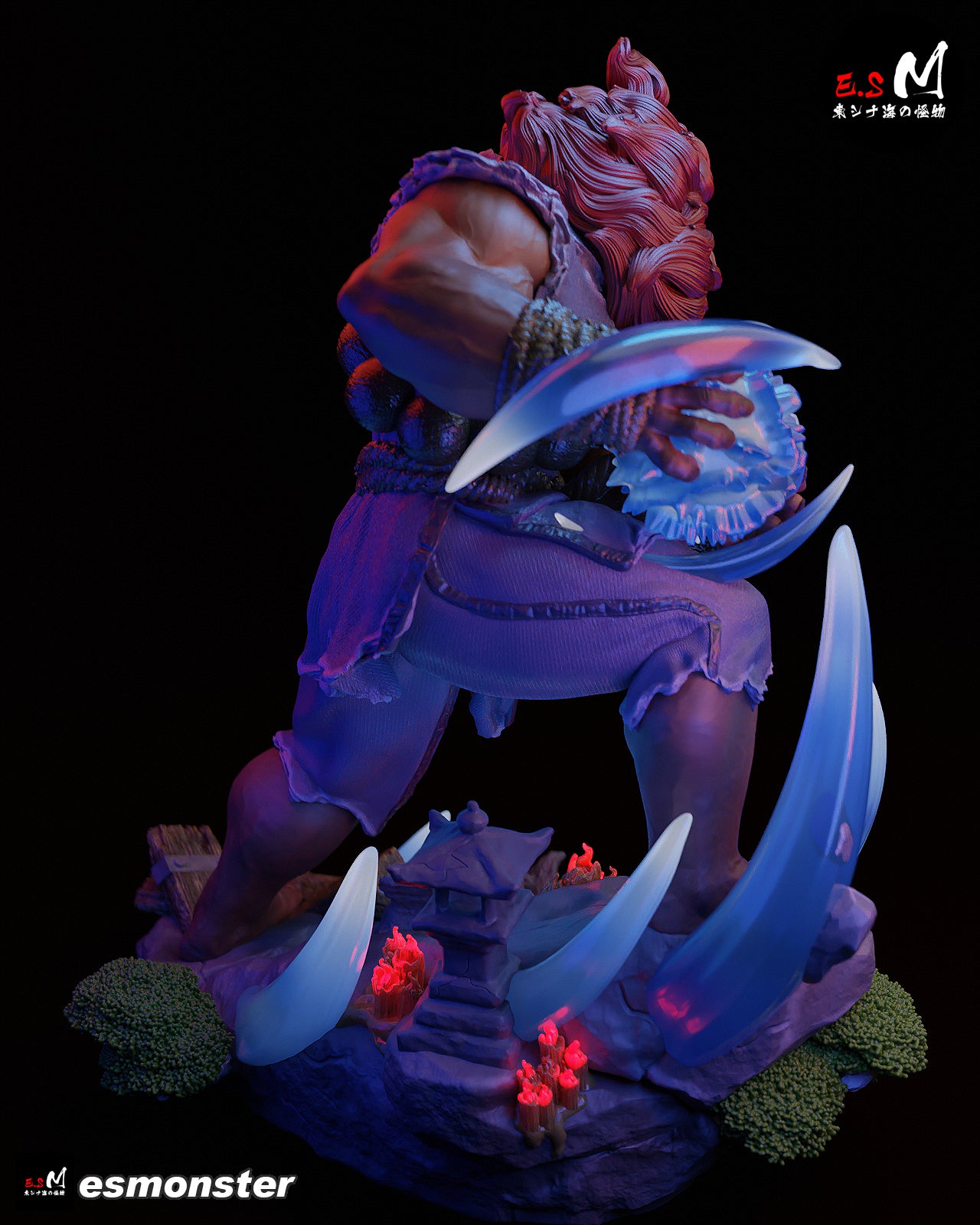 Demon Akuma Style Street Fighter Unpainted Resin Garage Kit (1/6-1/12)