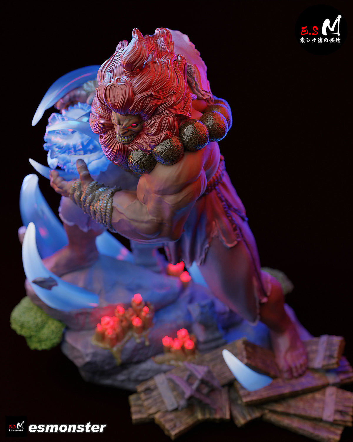 Demon Akuma Style Street Fighter Unpainted Resin Garage Kit (1/6-1/12)