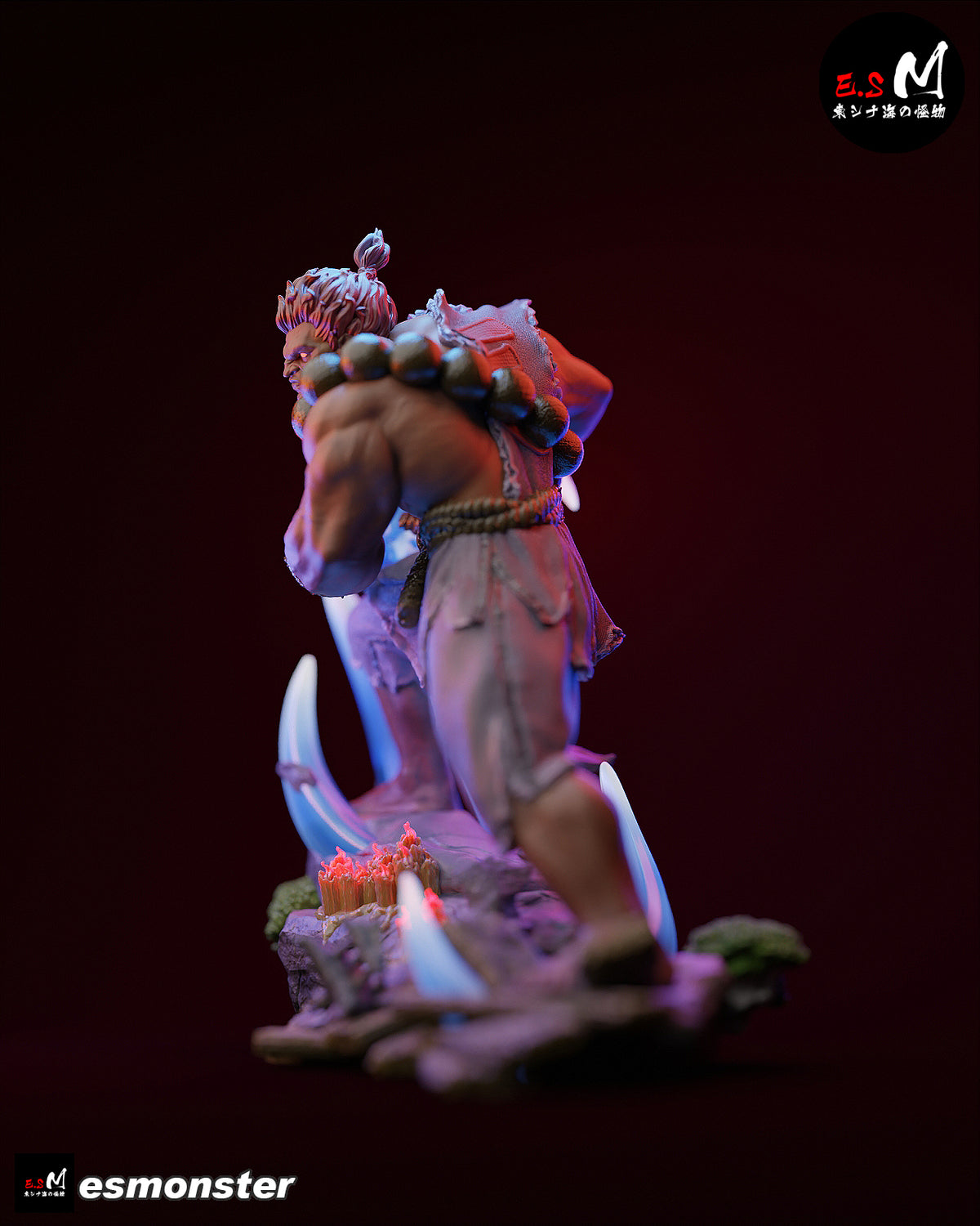 Demon Akuma Style Street Fighter Unpainted Resin Garage Kit (1/6-1/12)