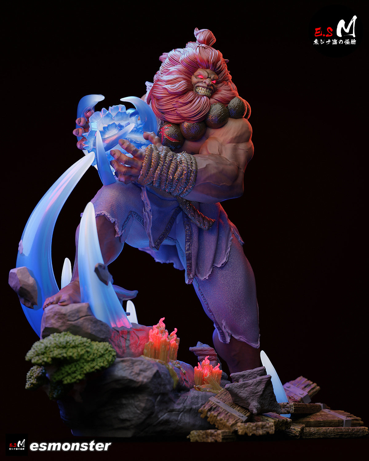 Demon Akuma Style Street Fighter Unpainted Resin Garage Kit (1/6-1/12)