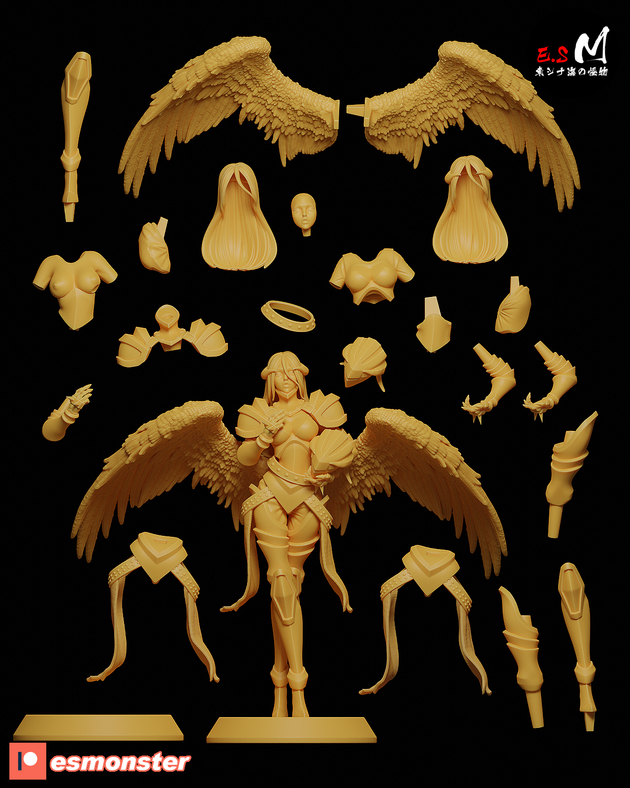 Albedo Style Overlord Anime Unpainted Resin Garage Kit (1/6-1/12)
