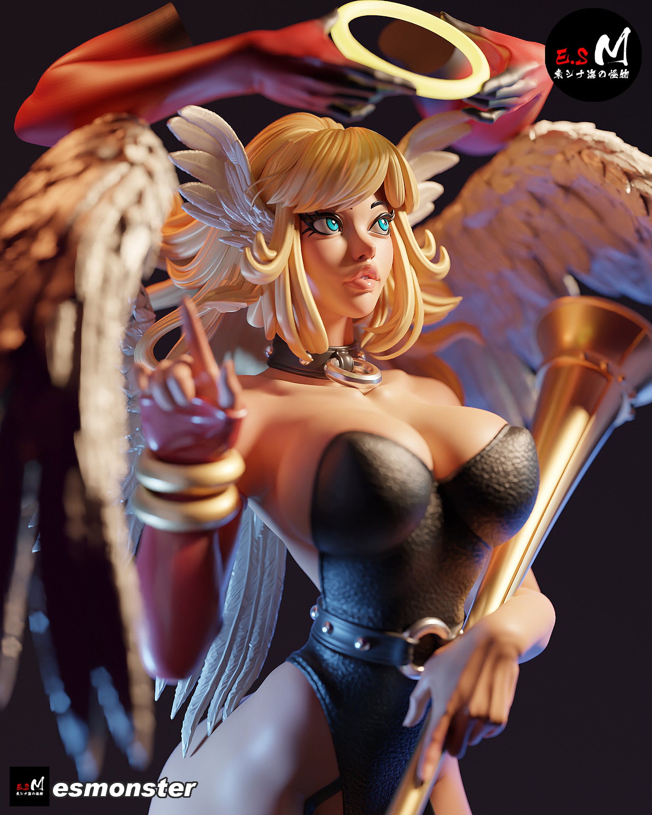 Fallen Angel Anaita Dark Fantasy Unpainted Resin Garage Model Kit (1/6-1/12)