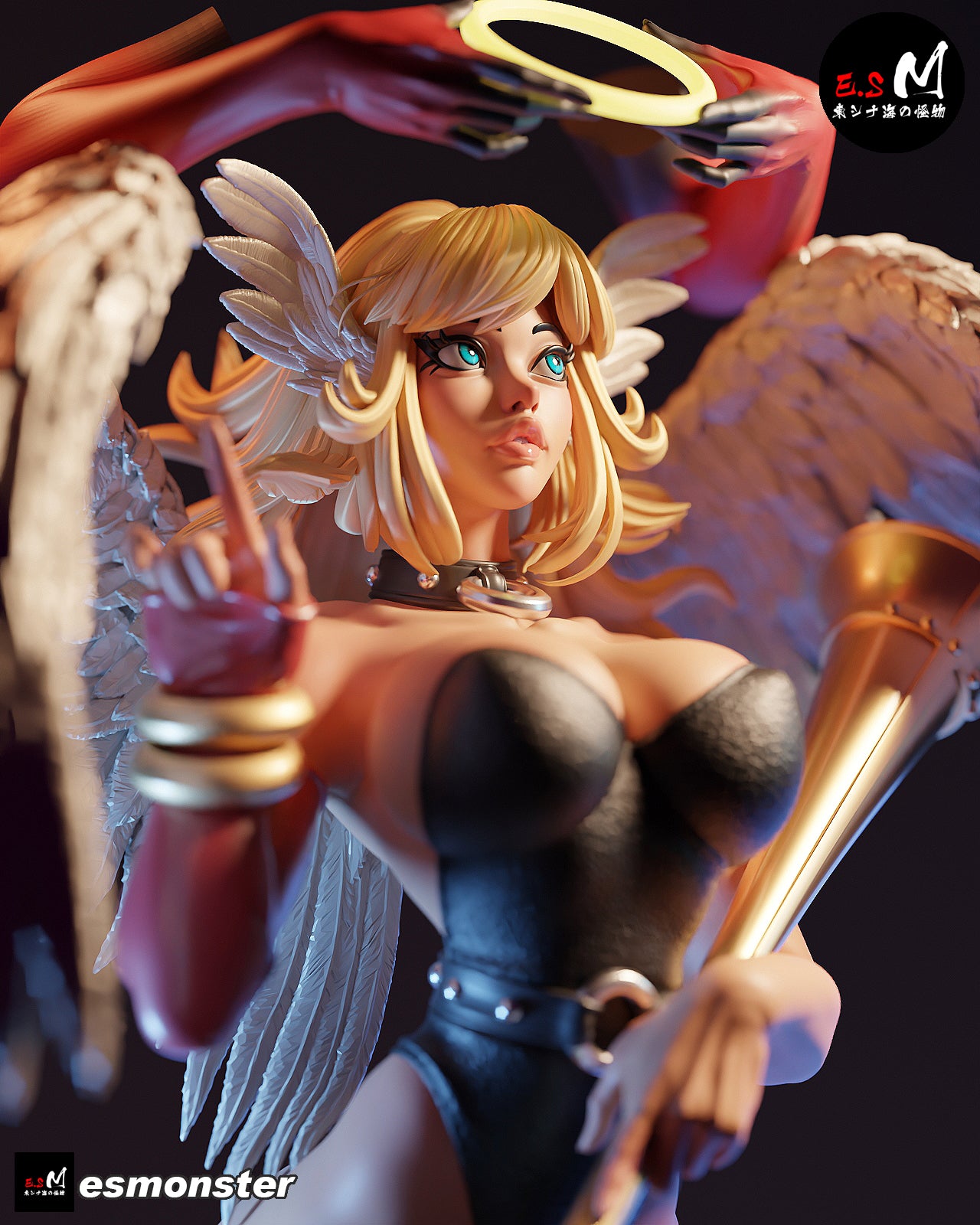 Fallen Angel Anaita Dark Fantasy Unpainted Resin Garage Model Kit (1/6-1/12)