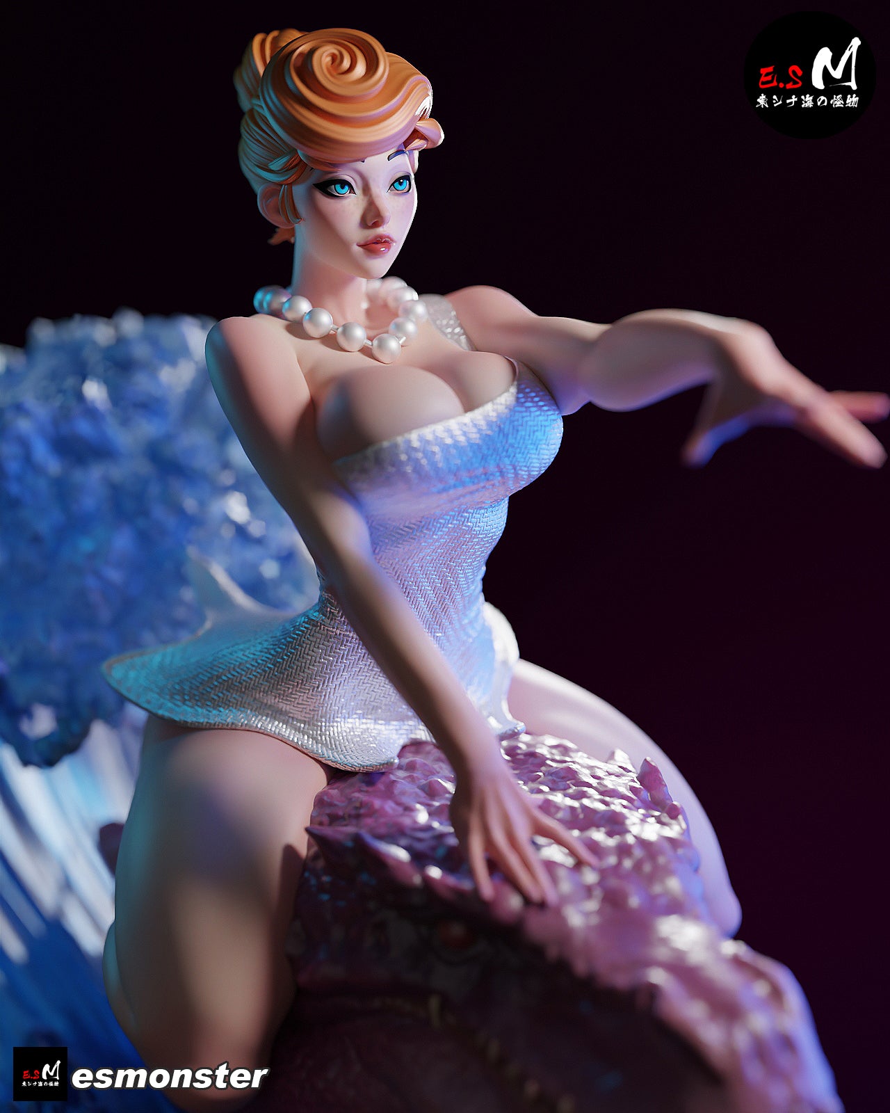 Wilma Sea Monster Style Flintstones Resin Garage Kit (1/6-1/12)