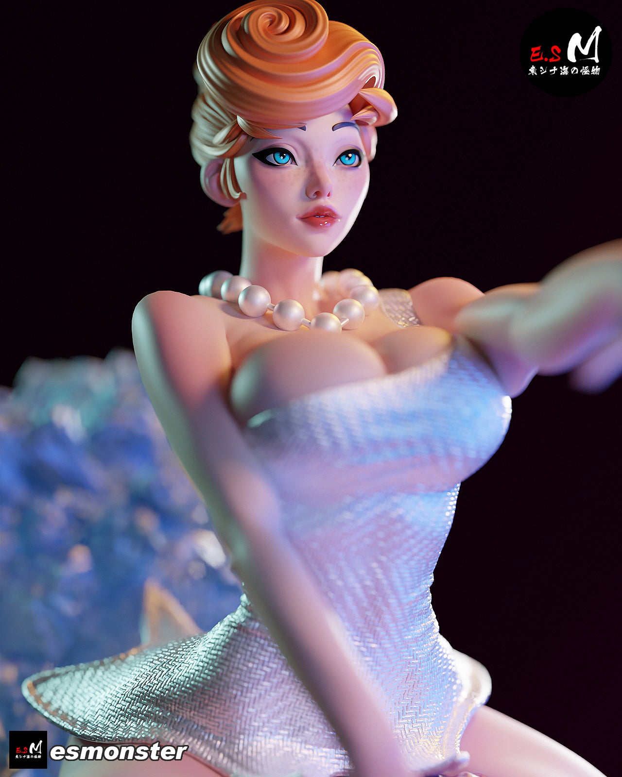 Wilma Sea Monster Style Flintstones Resin Garage Kit (1/6-1/12)