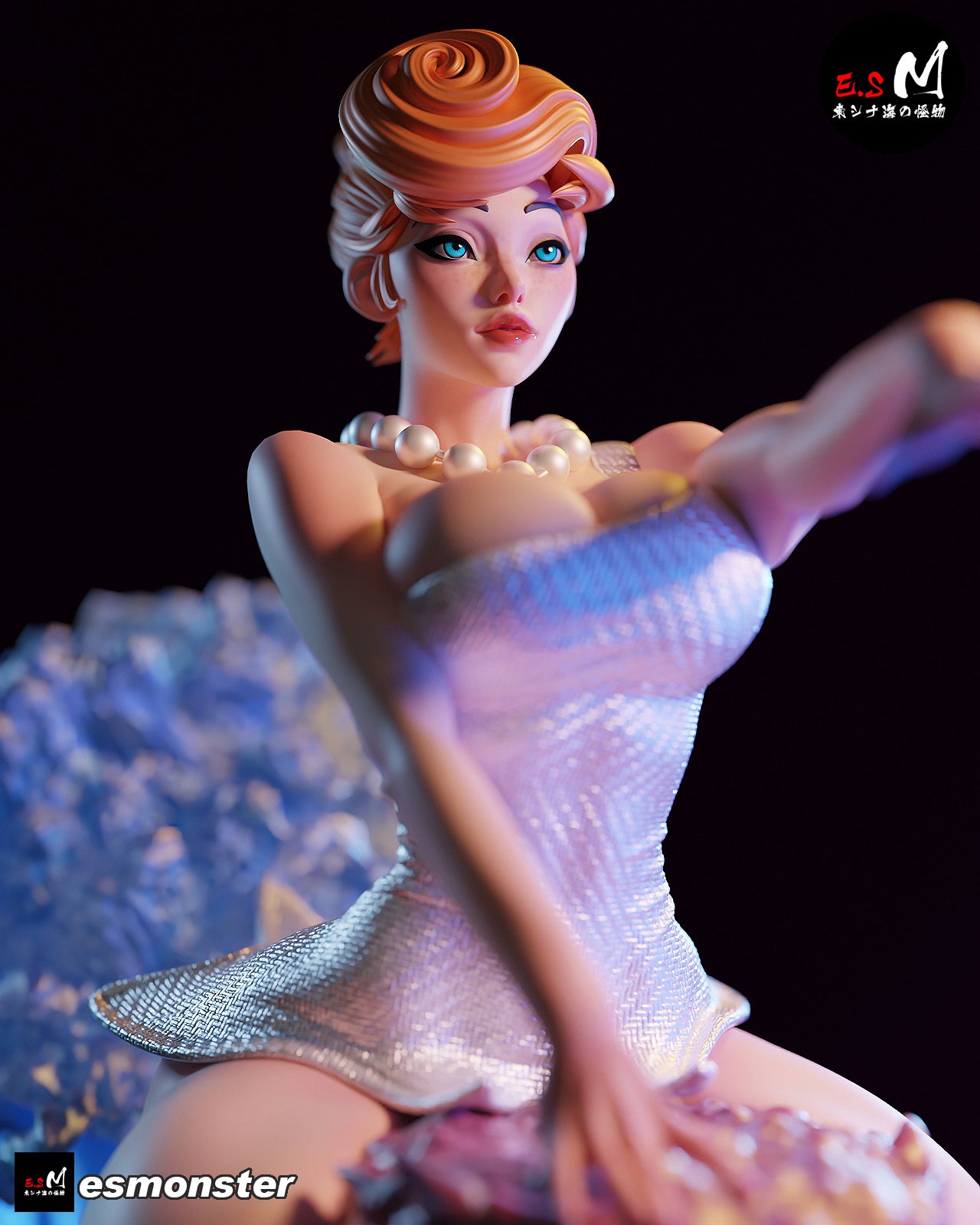 Wilma Sea Monster Style Flintstones Resin Garage Kit (1/6-1/12)