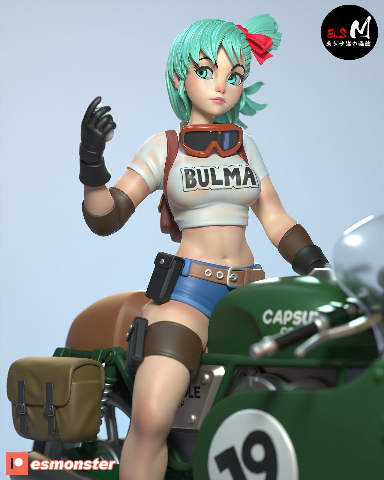 Bulma Style Dragon Ball Capsule Bike Unpainted Resin Garage Kit (1/6-1/12)