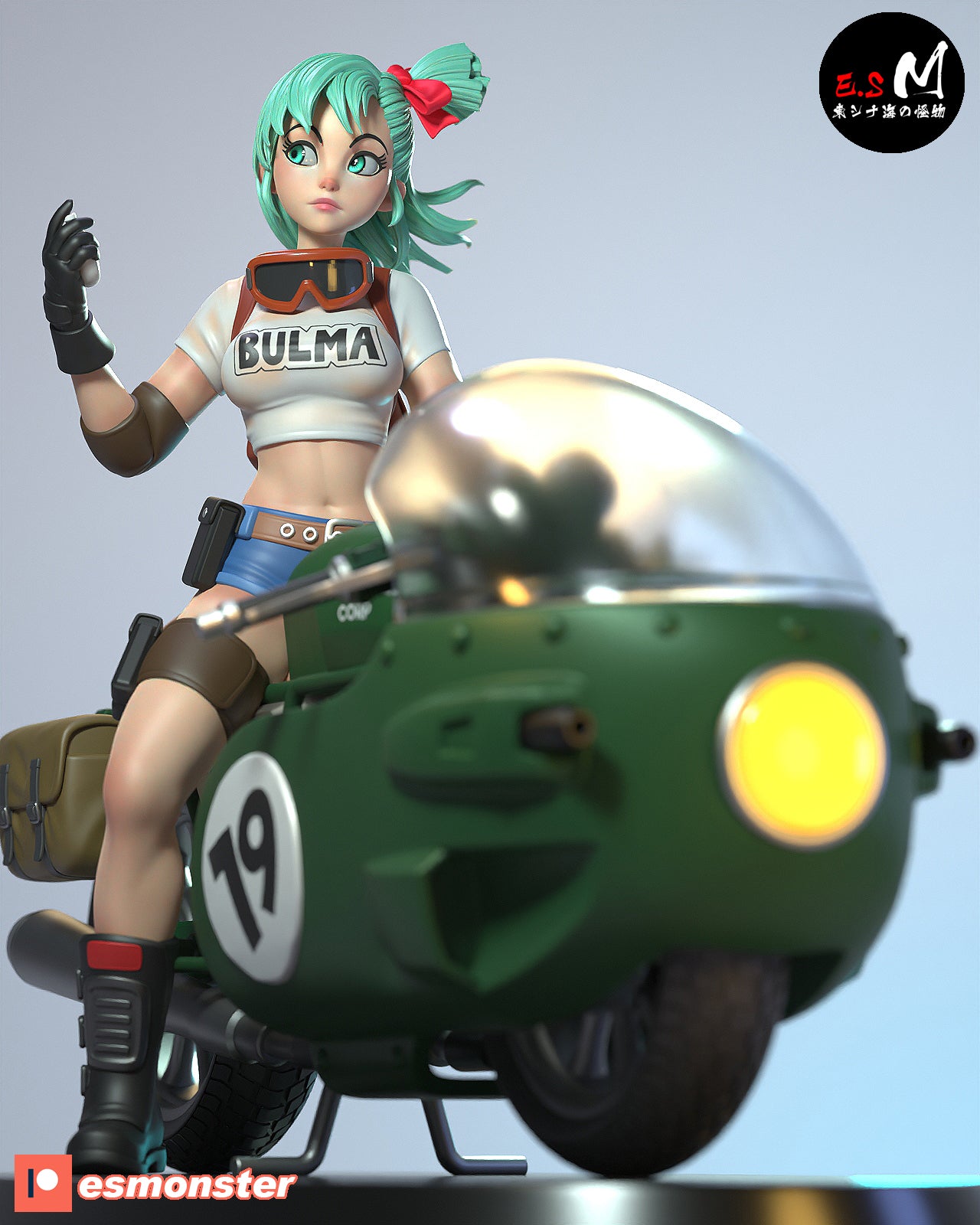 Bulma Style Dragon Ball Capsule Bike Unpainted Resin Garage Kit (1/6-1/12)