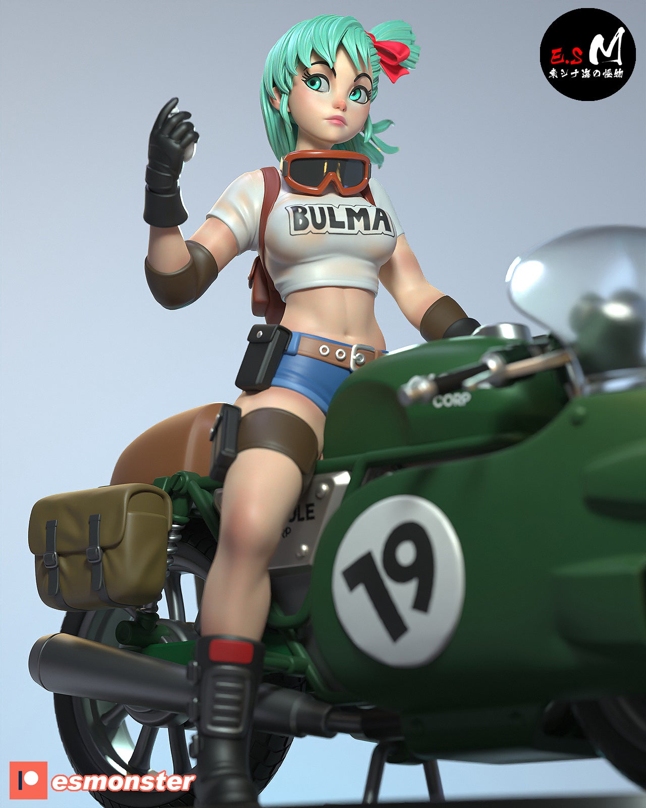 Bulma Style Dragon Ball Capsule Bike Unpainted Resin Garage Kit (1/6-1/12)