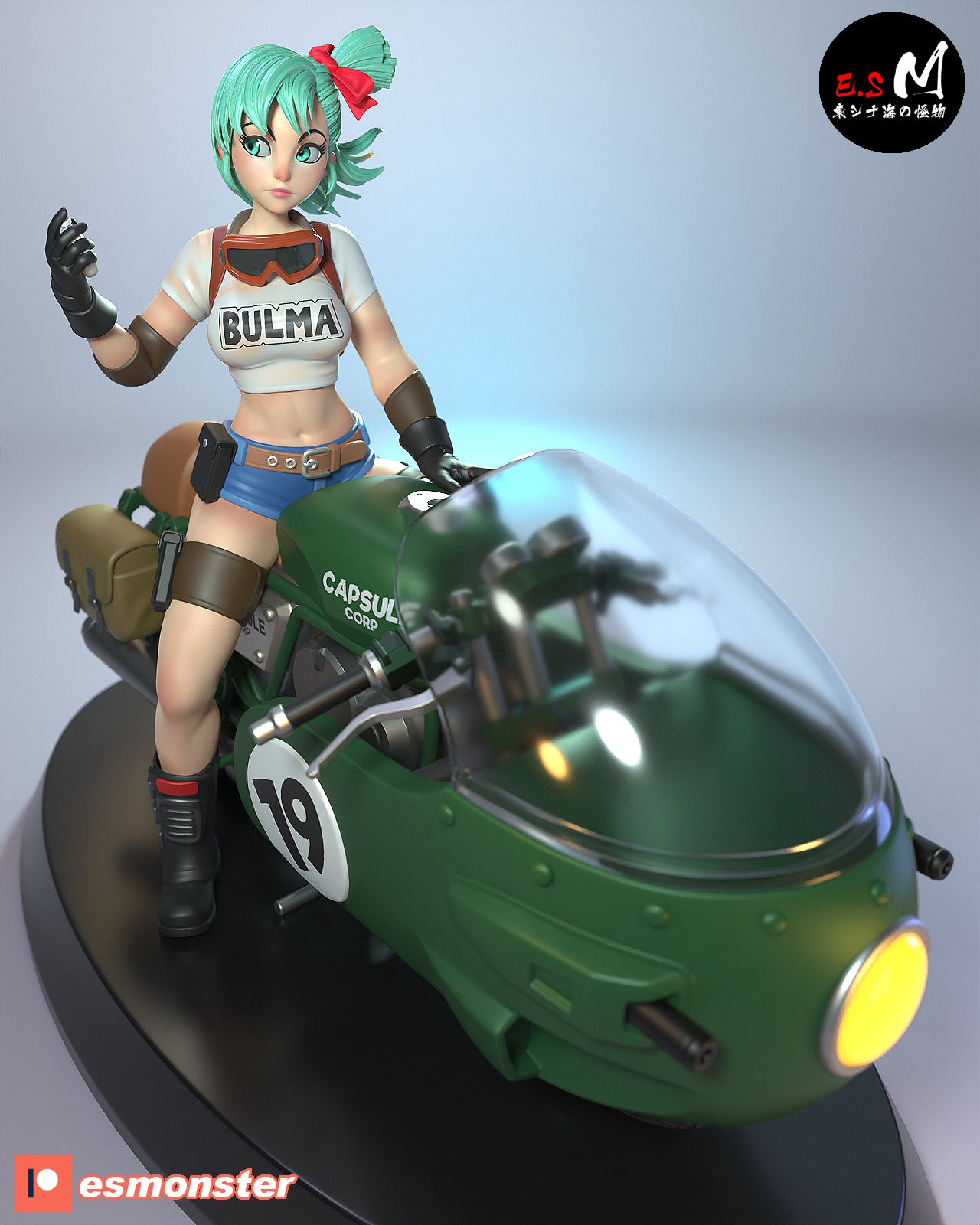Bulma Style Dragon Ball Capsule Bike Unpainted Resin Garage Kit (1/6-1/12)