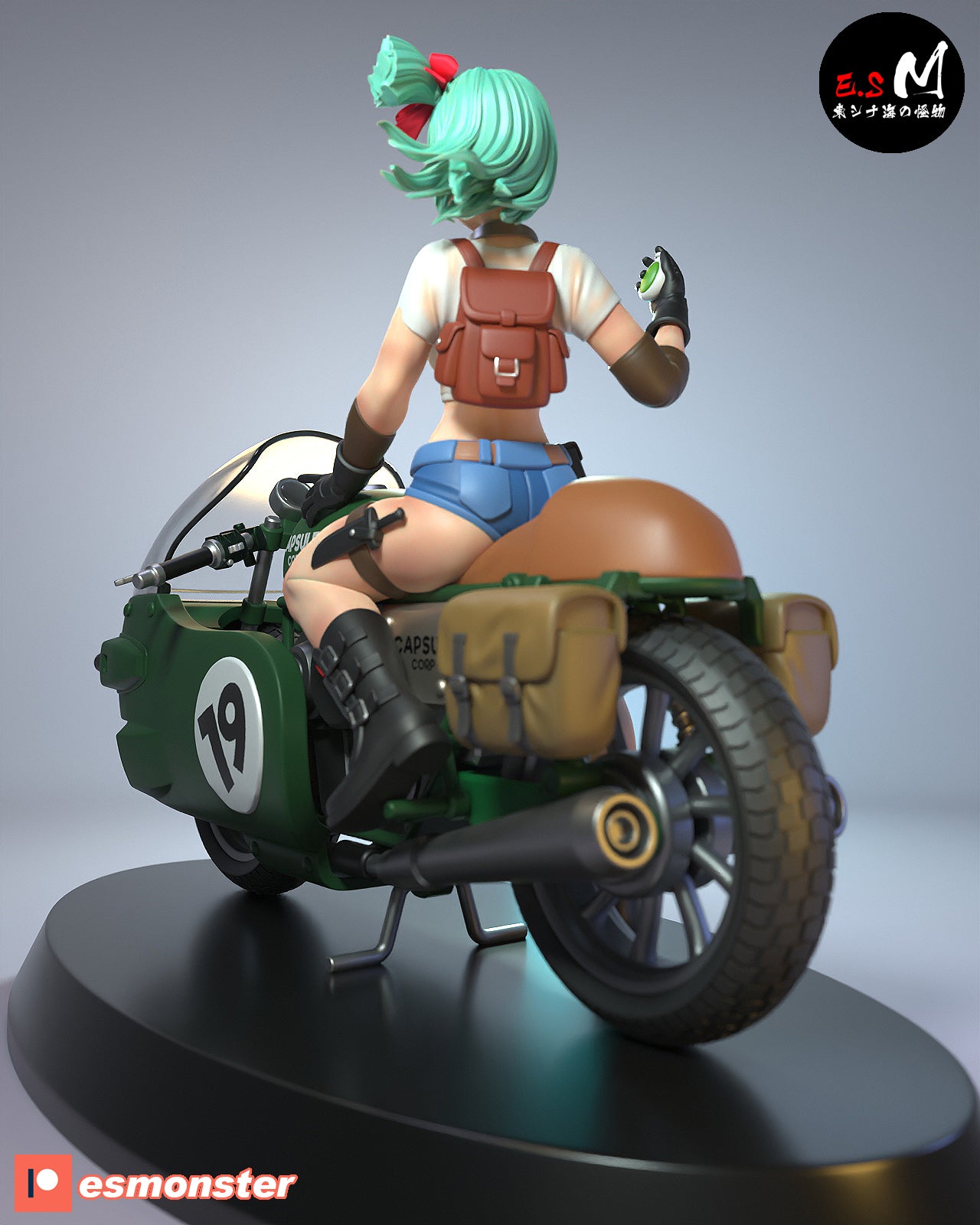 Bulma Style Dragon Ball Capsule Bike Unpainted Resin Garage Kit (1/6-1/12)