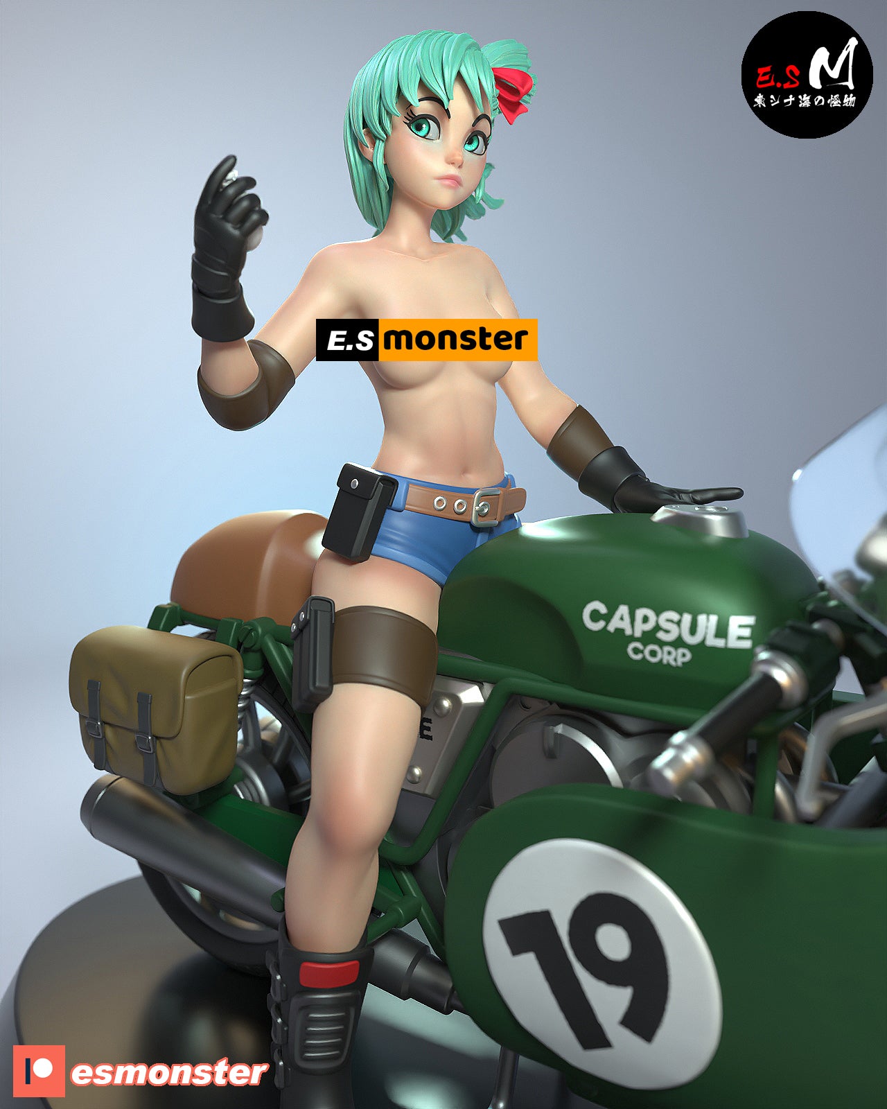 Bulma Style Dragon Ball Capsule Bike Unpainted Resin Garage Kit (1/6-1/12)