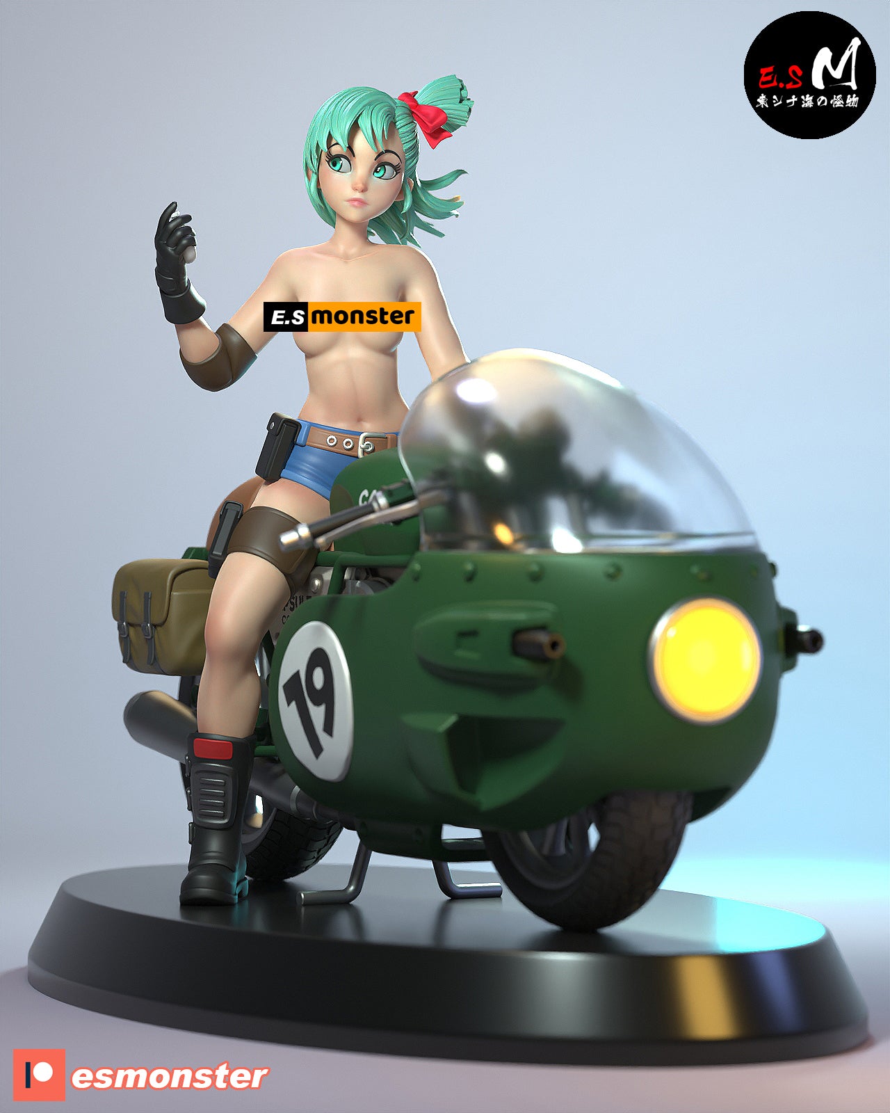 Bulma Style Dragon Ball Capsule Bike Unpainted Resin Garage Kit (1/6-1/12)