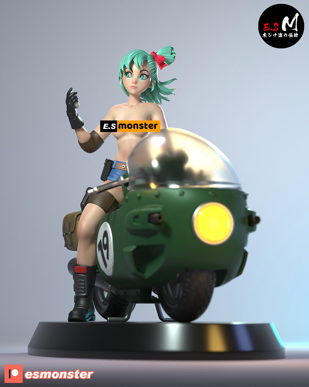 Bulma Style Dragon Ball Capsule Bike Unpainted Resin Garage Kit (1/6-1/12)