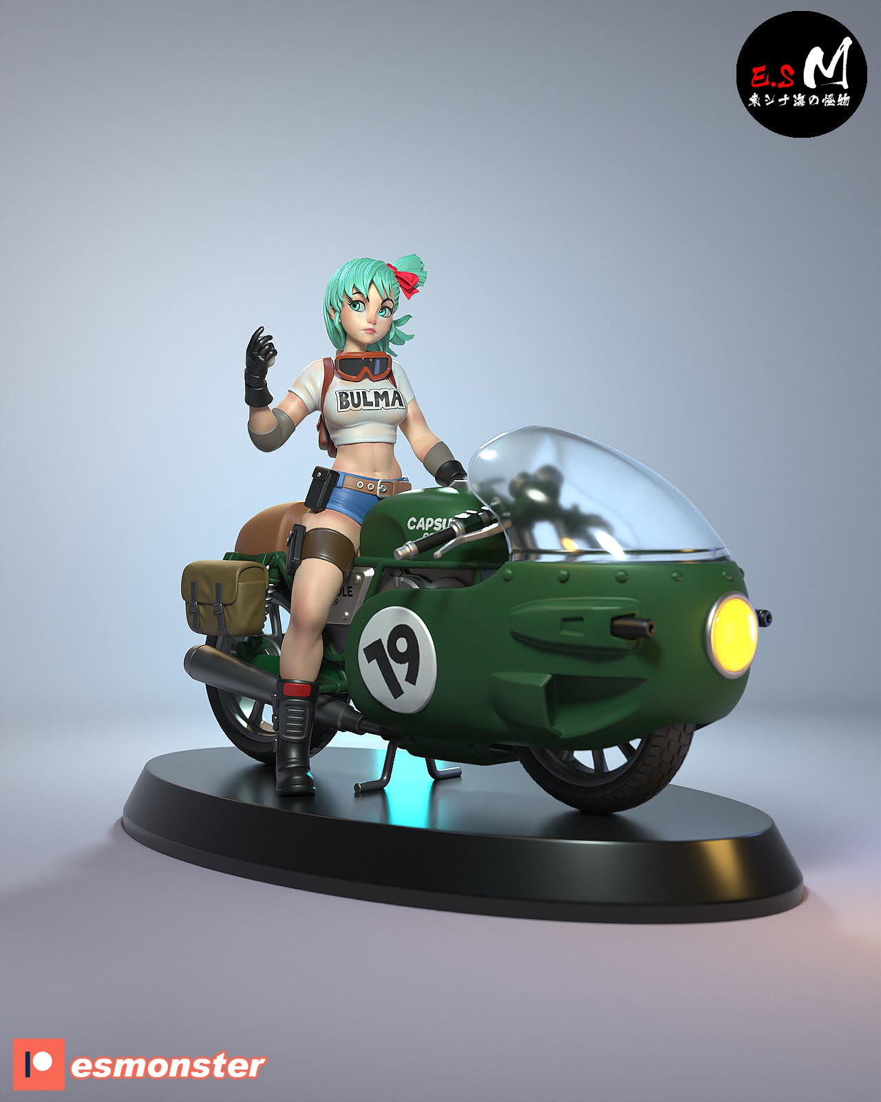 Bulma Style Dragon Ball Capsule Bike Unpainted Resin Garage Kit (1/6-1/12)