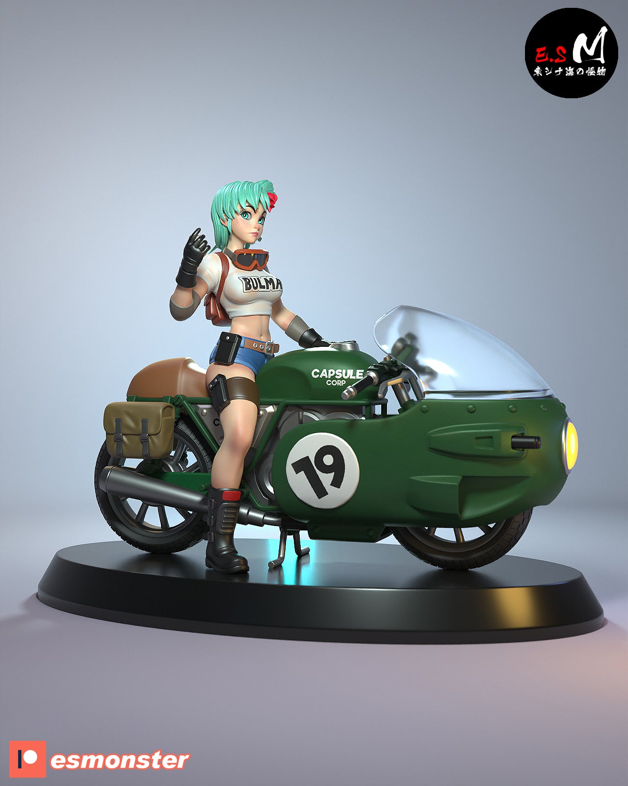 Bulma Style Dragon Ball Capsule Bike Unpainted Resin Garage Kit (1/6-1/12)