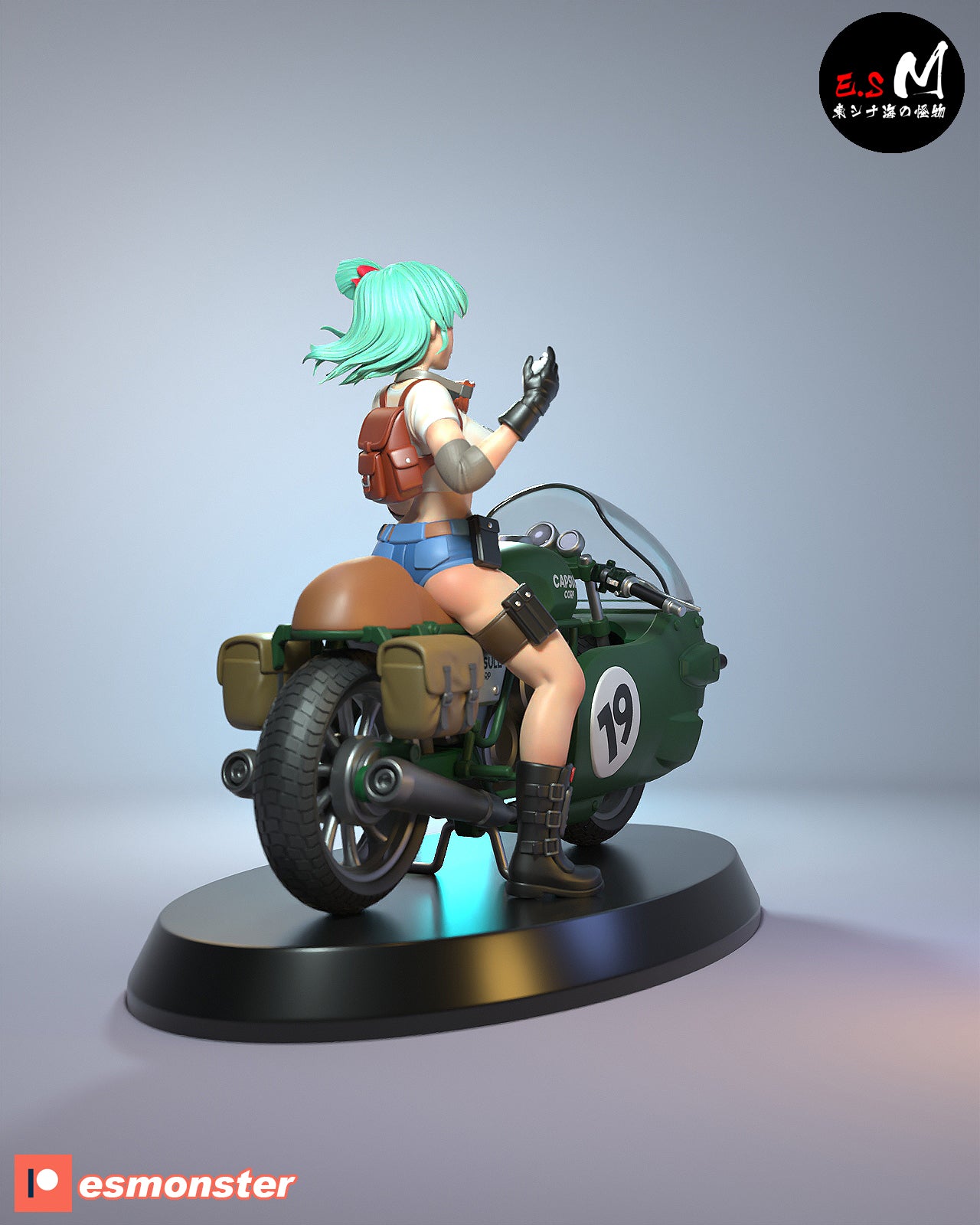 Bulma Style Dragon Ball Capsule Bike Unpainted Resin Garage Kit (1/6-1/12)