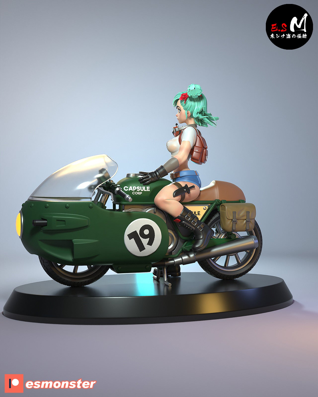 Bulma Style Dragon Ball Capsule Bike Unpainted Resin Garage Kit (1/6-1/12)