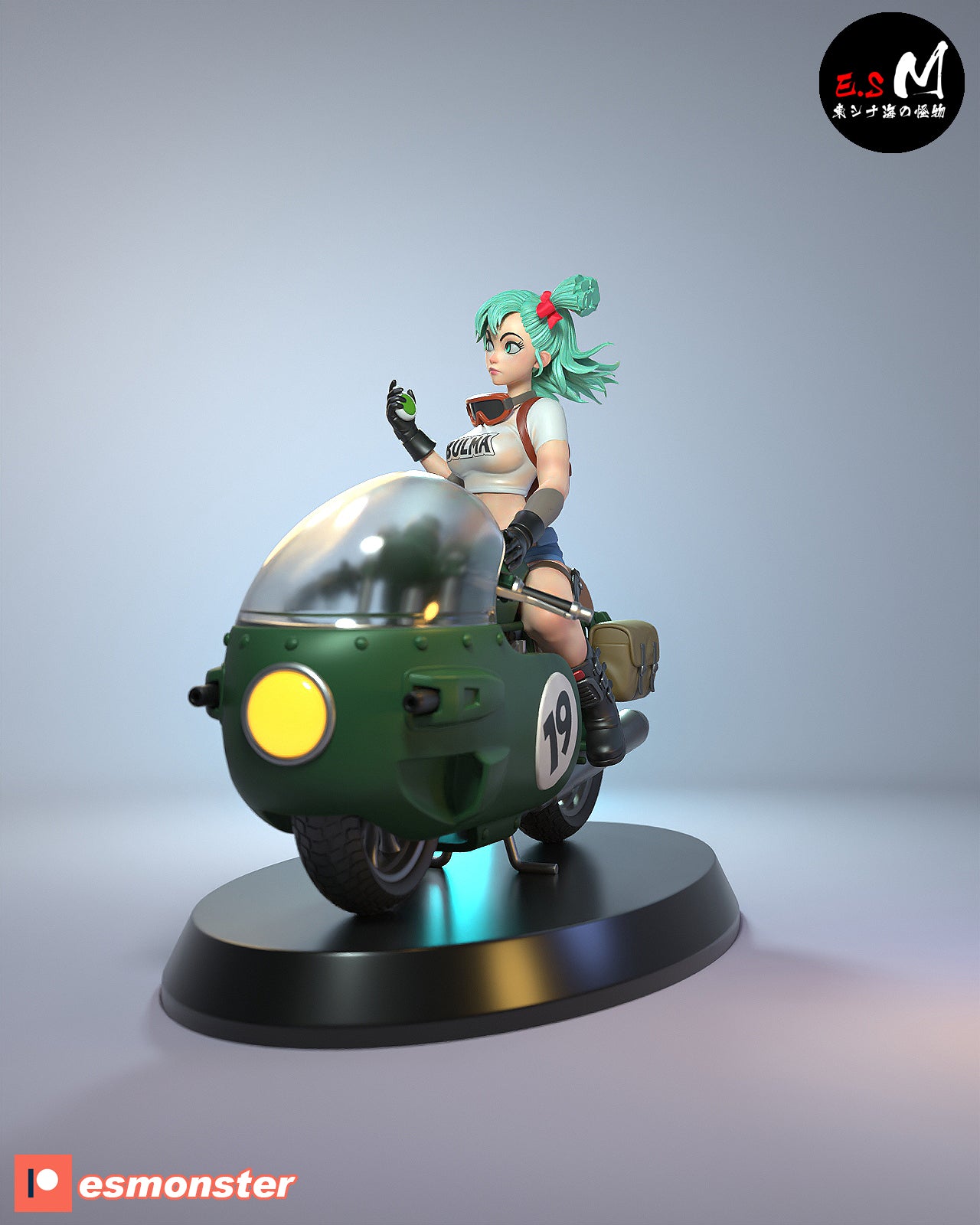 Bulma Style Dragon Ball Capsule Bike Unpainted Resin Garage Kit (1/6-1/12)