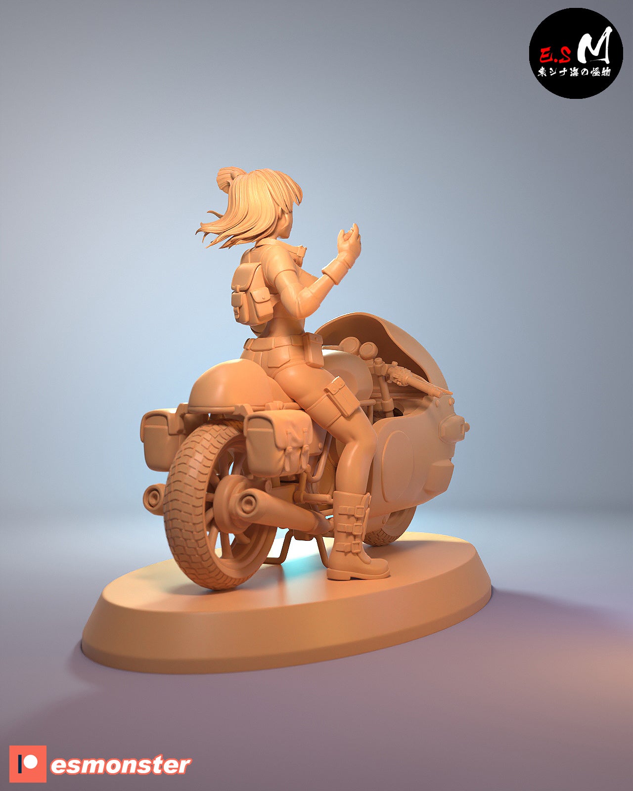 Bulma Style Dragon Ball Capsule Bike Unpainted Resin Garage Kit (1/6-1/12)