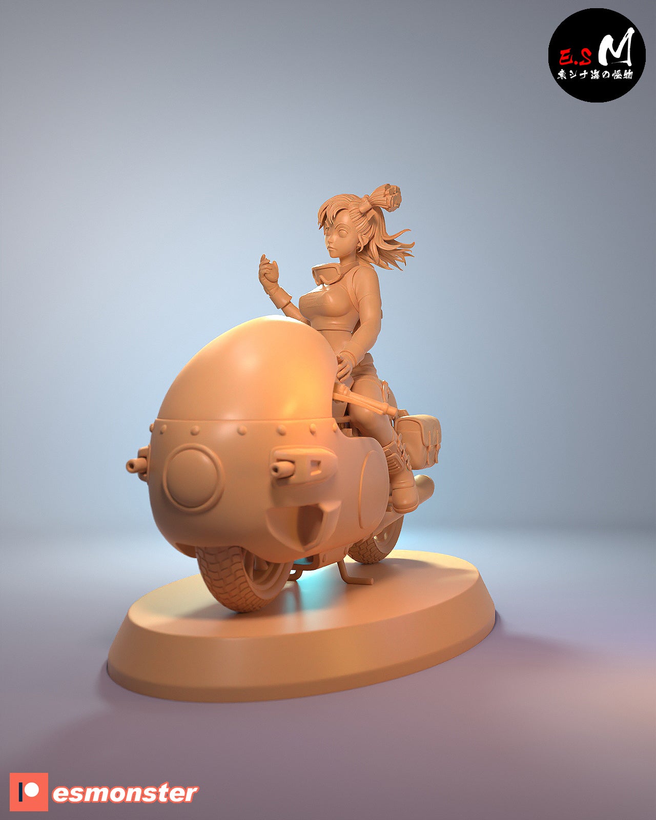 Bulma Style Dragon Ball Capsule Bike Unpainted Resin Garage Kit (1/6-1/12)
