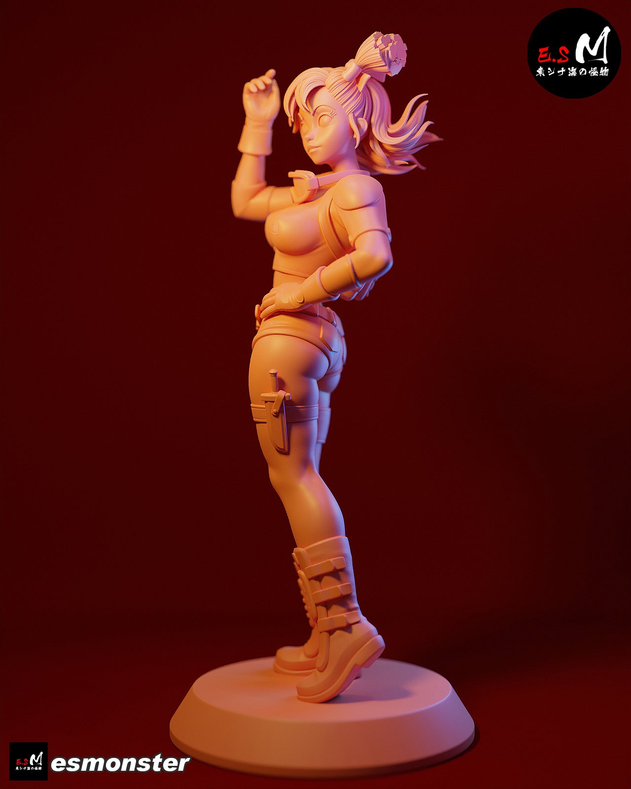 Bulma Style Dragon Ball Adventure Unpainted Resin Garage Kit (1/6-1/12)